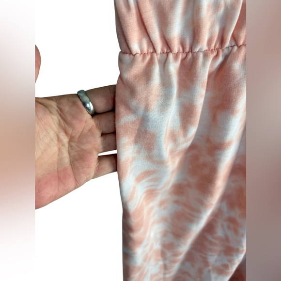 SLEEP CHIC “Mommy & Me” Tie-dye Romper in Pinkish-Orange/White Size XL — COMFY! - Picture 6 of 9